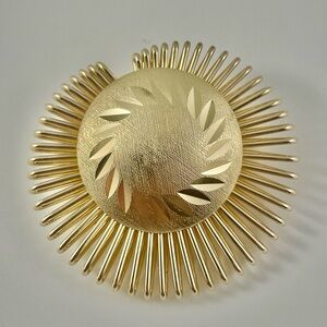 Radiant Gold Sunburst Scarf Clip